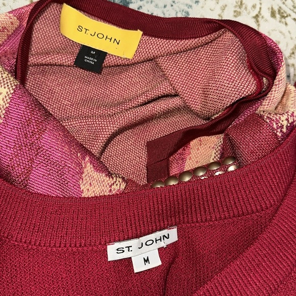St John women’s knit cardigan and red top set size medium - Picture 7 of 7